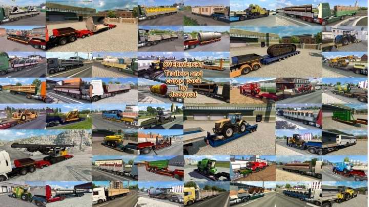 Overweight Trailers And Cargo Pack V10.5 ETS2 1.43.x