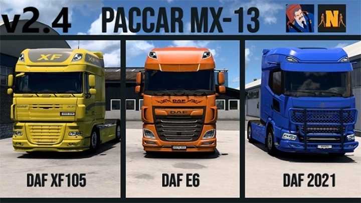 Paccar Mx 13 For Daf Trucks V2.4 ETS2 1.45