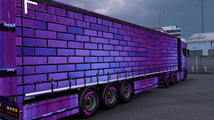 Purple Brick Wall Skin ETS2 1.44