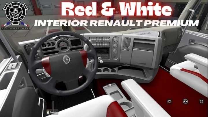 Renault Premium R&W Interior+Dashboard V1.0 ETS2 1.44