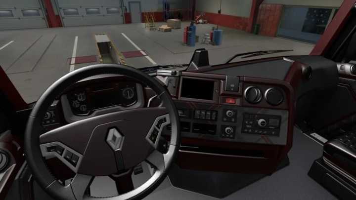 Renault T Black – Dark Red Interior ETS2 1.46