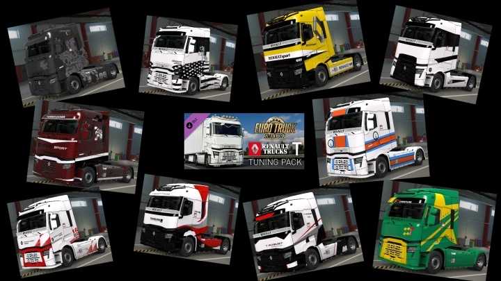 Renault T Skins To The New Tuning Pack Dlc V1.0 ETS2 1.44