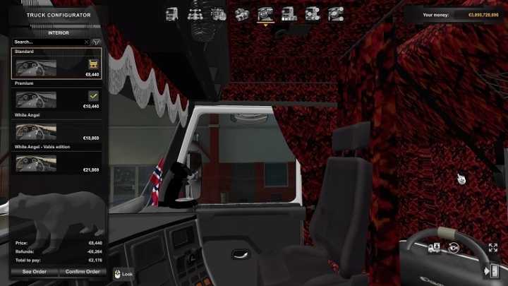 Scania 143M Red Plush Interior + Exterior ETS2 1.44.x