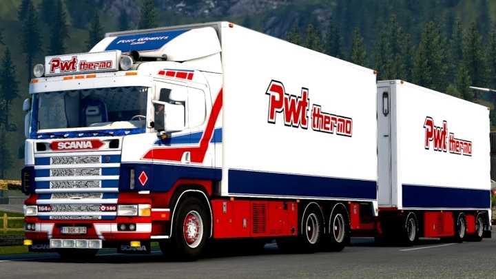 Scania 164G 580 Pwt + Trailer ETS2 1.45