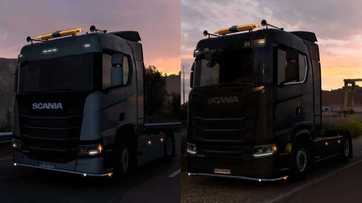 Scania 2016 Front Position Lights V1.2 ETS2 1.44.x