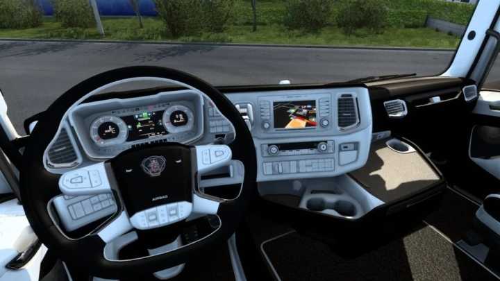 Scania 2016 S & R Black – White Interior ETS2 1.43.x