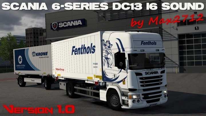 Scania 6-Series Dc13 I6 Sound V1.1 ETS2 1.43.x