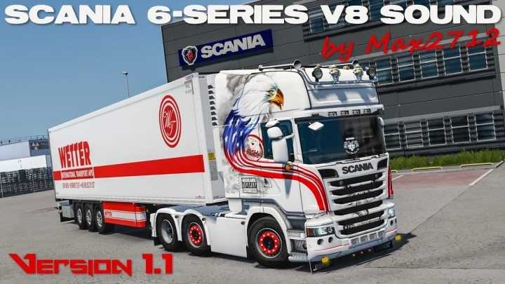 Scania 6-Series Dc16 V8 Sound V1.2 ETS2 1.43.x
