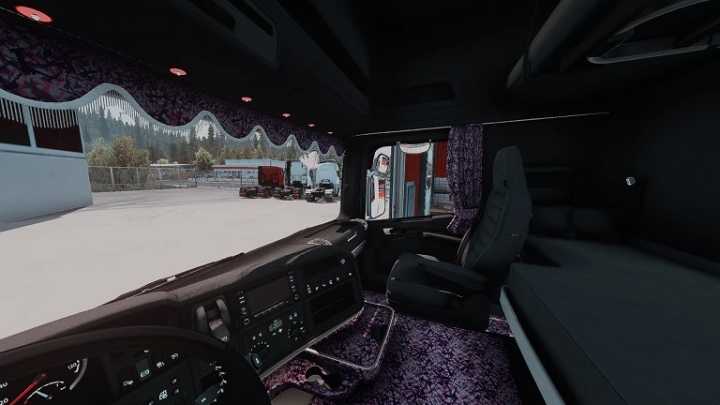 Scania Fred Purple Plush Parts Interior ETS2 1.45