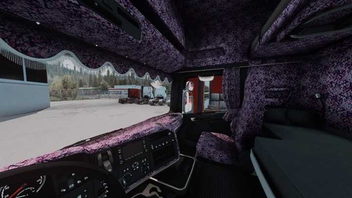 Scania Fred Purple Plush Parts Interior ETS2 1.45