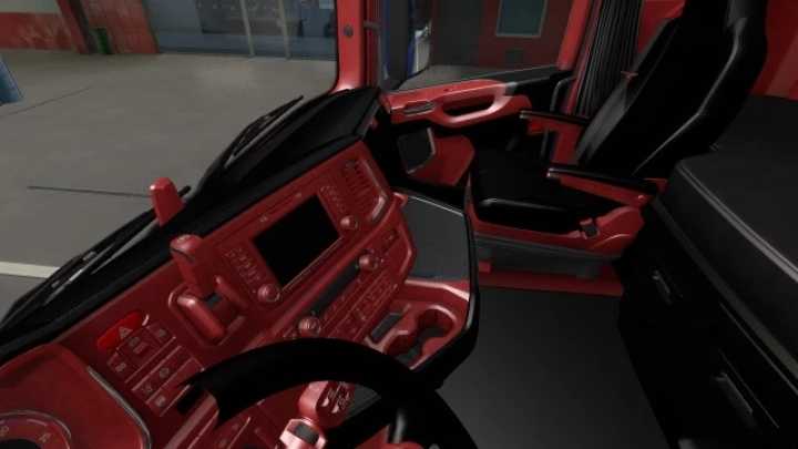 Scania Interior Redblack V1.0 ETS2 1.43.x