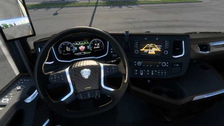 Scania Ng S&R 2016 Interior Black/Gold & Crystal Opal V2.0 ETS2 1.45