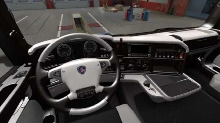 Scania R 2009 Brown – White Interior ETS2 1.43.x