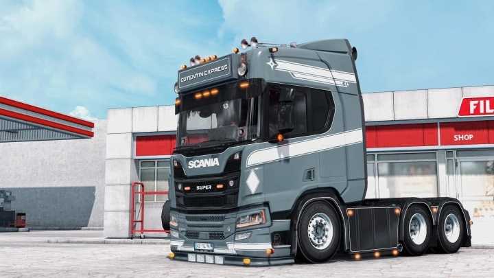 Scania R Gris Fonce Skin ETS2 1.45