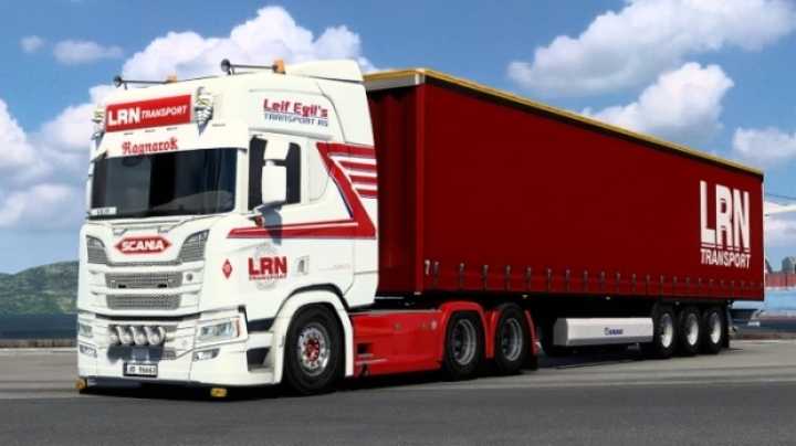 Scania R Lrn / Leif Egil Transport Ragnarok Skin V1.0 ETS2 1.45