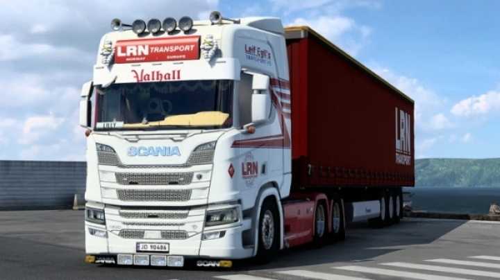 Scania R Lrn / Leif Egil Transport Valhall Skin V1.0 ETS2 1.45