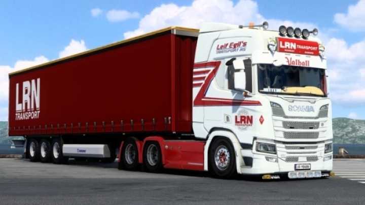 Scania R Lrn / Leif Egil Transport Valhall Skin V1.0 ETS2 1.45