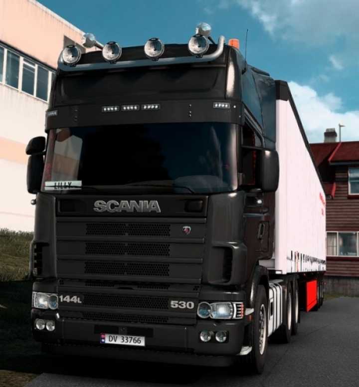 Scania Rjl 4S Topline Interior Red Plusch Danish ETS2 1.43.x