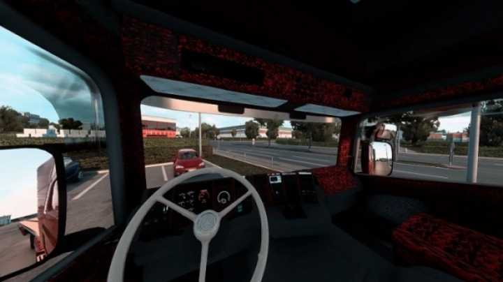 Scania Rjl 4S Topline Interior Red Plusch Danish Reworked V2.0 ETS2 1.43.x