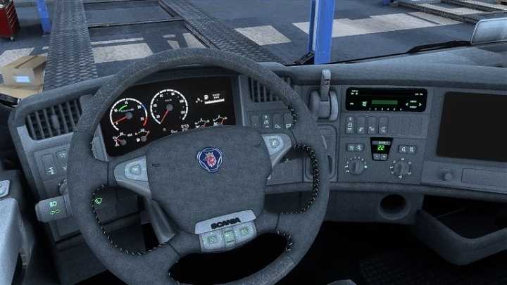 Scania Rjl 5 Series Grey Leather Interior V1.0 ETS2 1.45
