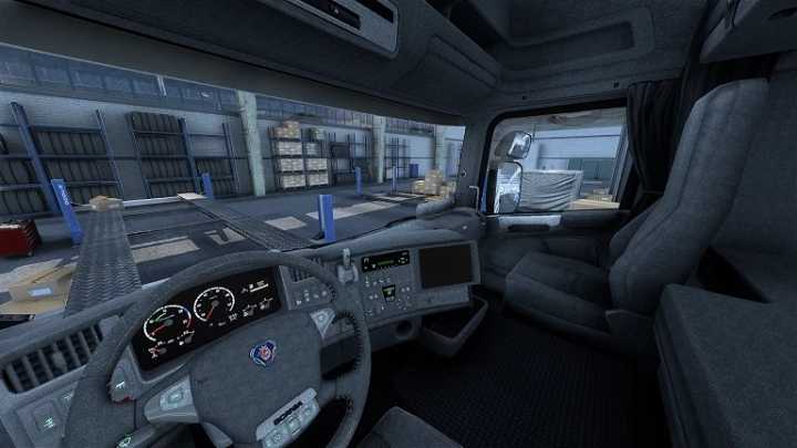 Scania Rjl 5 Series Grey Leather Interior V1.0 ETS2 1.45