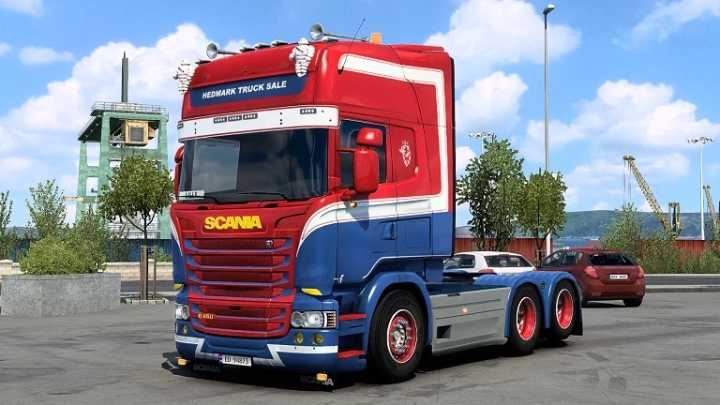 Scania Rjl Ex Hanstholm Container Transport Skin Pack ETS2 1.45