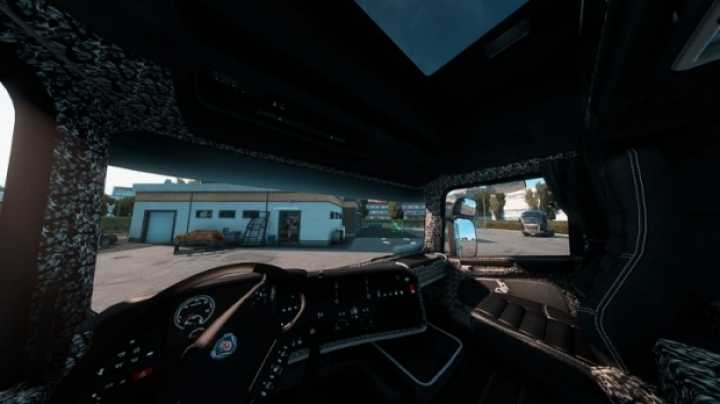 Scania Rjl Topline Interior Grey Plusch Danish ETS2 1.43.x