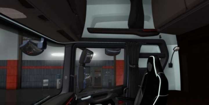 Scania S & R Black – White Interior ETS2 1.43.x