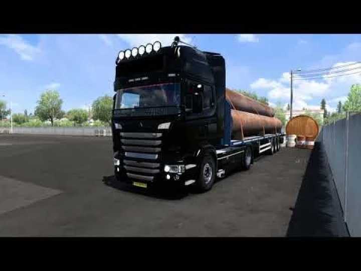 Scania V8 Open Pipe With Lepidas Team Exhaust System V2.0 ETS2 1.43.x