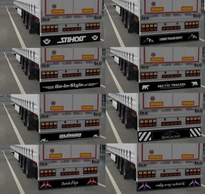Scs Trailer Mudflap Pack V2.0 ETS2 1.45