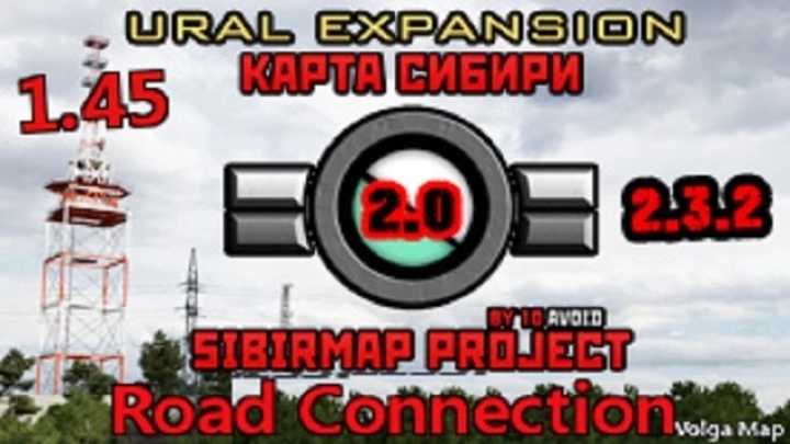 Sibir Map & Volga Map Road Connection ETS2 1.45