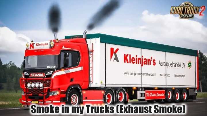 Smoke In My Trucks (Exhaust Smoke) V1.4 ETS2 1.45