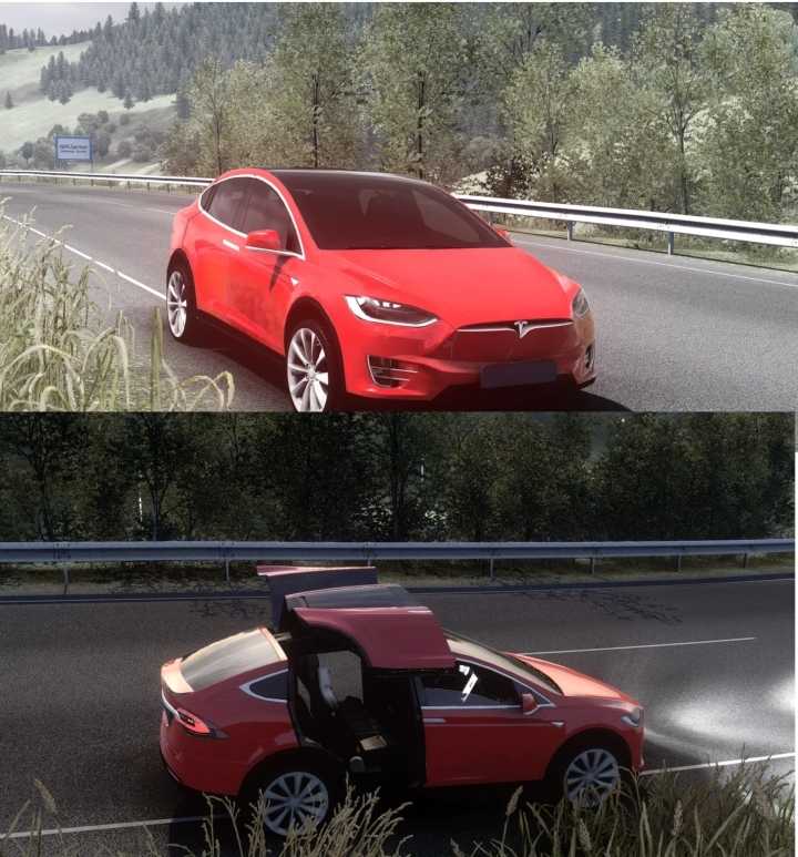Tesla Model X Animation Doors ETS2 1.44
