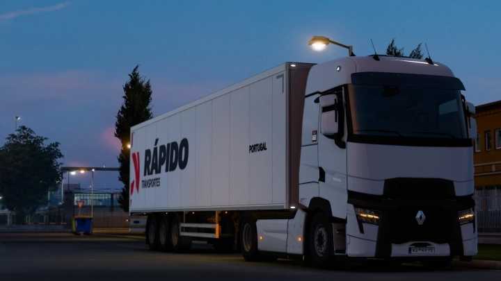 Trailer Skin Transportes Rapido Portuguese Company V2.0 ETS2 1.44