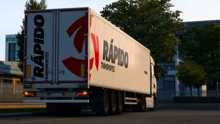 Trailer Skin Transportes Rapido Portuguese Company V2.0 ETS2 1.44