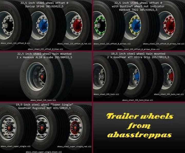 Trailer Wheels Megapack V1.2 ETS2 1.44