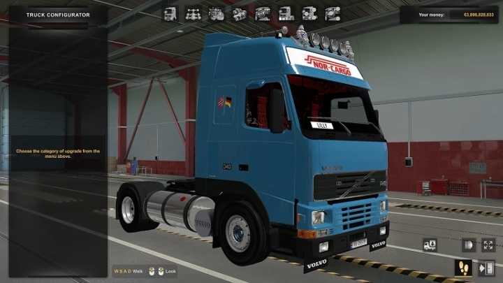 Volvo Fh12 1 Gen Red Plush Interior ETS2 1.43.x