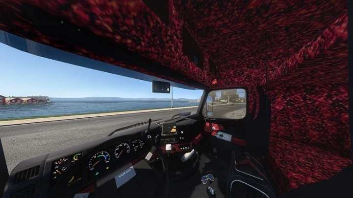 Volvo Fh12 1 Gen Red Plush Interior ETS2 1.43.x