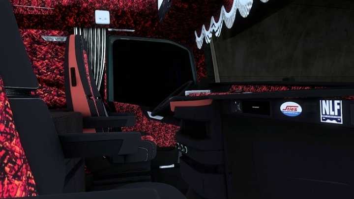 Volvo Fh5 Red Danish Plush Interior + Exterior Reworked ETS2 1.43.x