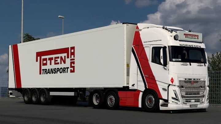 Volvo Fh5 Toten Transport Combo Skin Exclusive ETS2 1.45