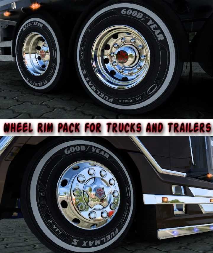 Wheel Rim Pack For Trucks And Trailers ETS2 1.45