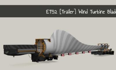Мод лопасти ветряной турбины для ETS2 1.45.