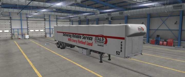 Flatbed 53 Skin And Cascadia Yellow Skin ATS 1.46