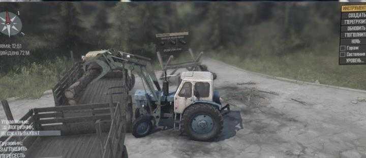 SpinTires Mudrunner – Bucket and Forklift for YUMZ-6A v1.1