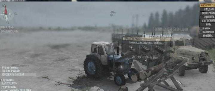 SpinTires Mudrunner – Bucket and forklift for YUMZ-6A v2.0