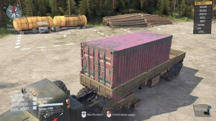 SpinTires Mudrunner – Container with Moss V1