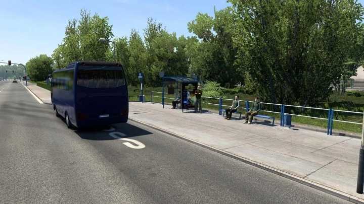 Busy Bus Stations V1.0 ETS2 1.46