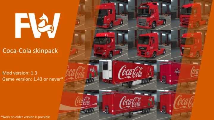 Coca-Cola Skinpack By Mr.fox V1.3 ETS2 1.46