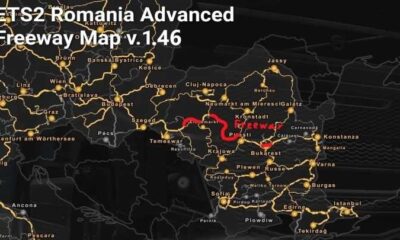 Расширенная карта автострад Румынии ETS2 1.46