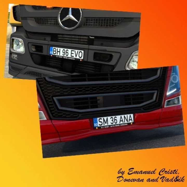 Romanian Licences Plate Pack For Trucks V1.0 ETS2 1.46